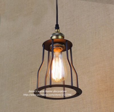 retro industrial vintage american country loft style metal pendant light with 1 light, for bar home lights,e27*1 bulb included
