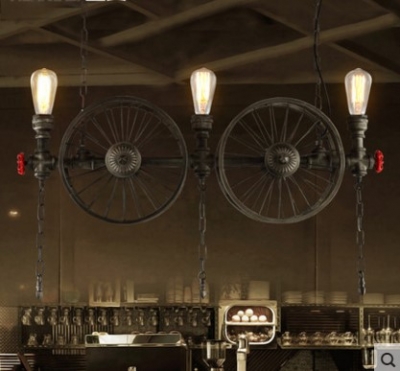 retro loft style vitnage industrial lighting pendant lights fixtures edison water pipe lamp hanglamp suspenison luminaire
