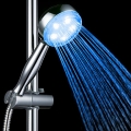 showerhead water saving led hand shower head temperature-controlled chrome finish 3 colors ,grohe chuveiro ducha quadrado