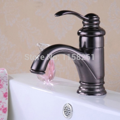 single hole black color bathroom vanity vessel sink mixer oil rubbed bronze tap faucet cozinha torneira hj-6636r