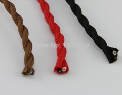 to usa sample order of 15meters fabric wire lighting accessories edison bulb diy pendant cloth braided cable