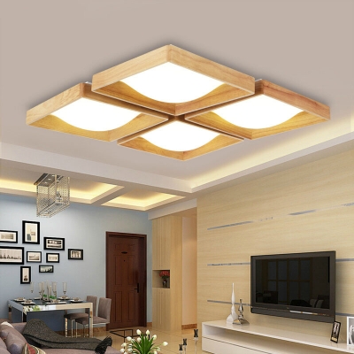 wooden led ceiling lights for living room foyer bedroom lamparas de techo modern oak led ceiling lamp fixtures luminaria teto