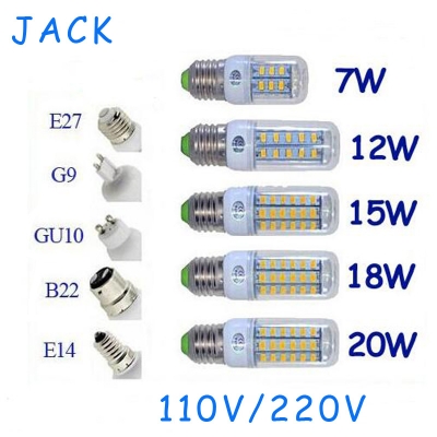 x50 ultra bright led bulb e27 e14 b22 g9 110v-240v smd 5730 chip 360 beam angle led corn light led lamp [5730-smd-ic-corn-series-520]