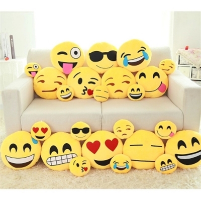20 styles soft emoji smiley emoticon yellow round decorative cushion pillow stuffed plush toy doll christmas gift [pillow-4142]
