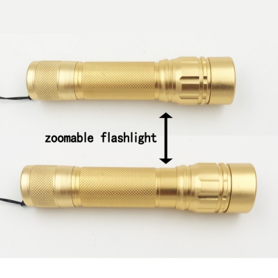 2000 lumen zoomable xm-l q5 led flashlight torch zoom lamp light black/gold/gray lanterna led 3 modes use 18650 penlight [supper-bright-flashlight-5721]