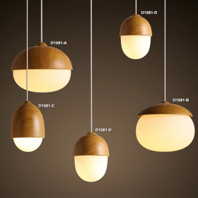 2016 north european new arrival creative loft dining room pendant light painted wood frosted glass pendant lamp