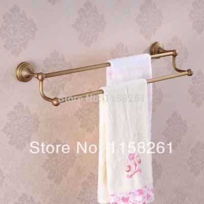 (24",60cm) double towel bar antique bronze/towel holder,towel rack,bathroom accessories/building material hj-1211f