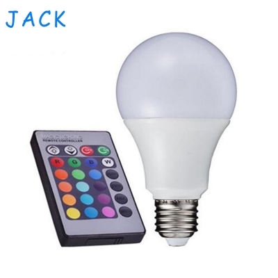 50pcs e27 rgb led lamp 3w 5w 7w led rgb bulb light lamp ac85-265v remote control 16 color change lamp lighting