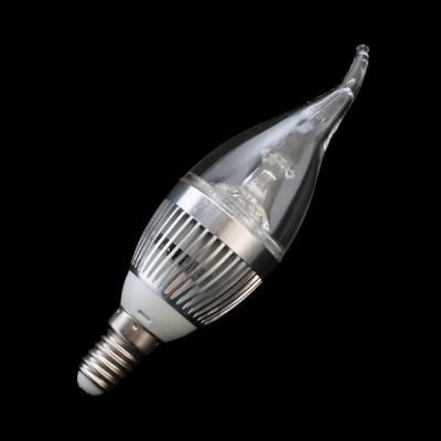 5pcs/lot e14 led candle light ac85-265v 3w 270lm warm white/whire led lamp bulb e14 for home [led-bulb-4506]
