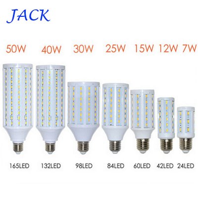 7w 12w 15w 25w 30w 40w 50w smd led bulbs light corn lamp e27 e26 e14 b22 led lights warm/cool white ac 110-240v [5730-smd-ic-corn-series-652]