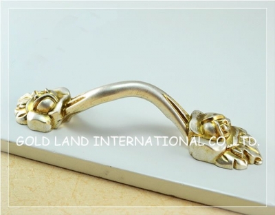 96mm l134xw27xh27mm archaize silver with golden color zinc alloy flower furniture handles/cabinet handle [home-gt-store-home-gt-products-gt-kdl-zinc-alloy-antique-knobs-a]