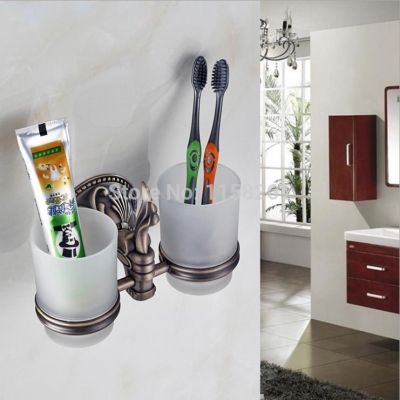 antique double tumbler holder cup tumbler holders tumbler toothbrush holder bathroom accessory zp-9355f [cup-holder-2704]