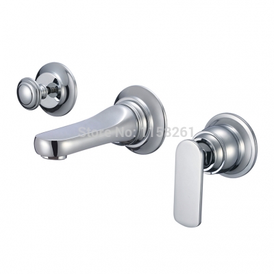 beautiful 3 piece sets bathtub brass wall mounted faucet polished chrome mixer tap mixer tap faucet with strainer 316-a