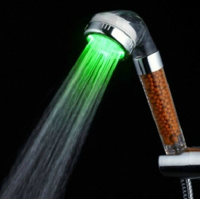 brand new led shower, abs plastic 3 color changing led shower head