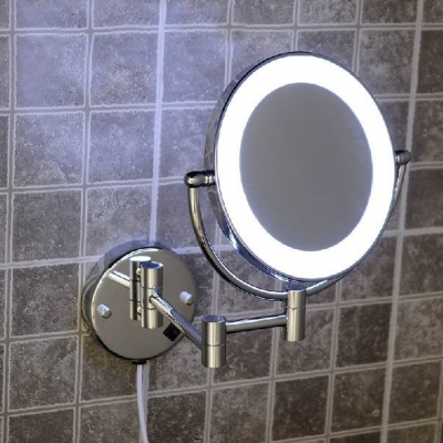 brass chrome bathroom led cosmetic mirror in wall mounted mirrors bathroom accessories 2068b [makeup-bathroom-mirror-6421]