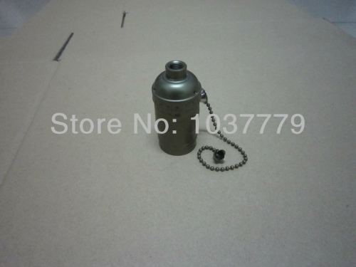 bronze color aluminum e27 fitting lamp holder with pull chain switch