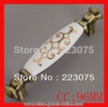 cc:96mm zinc alloycabinet drawer pull knob dresser knob pull/ kitchen ceramic knob with screw 10pcs/lot