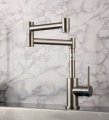 creative brushed nickel and cold water folding kitchen faucet deck mounted centerset kitchen mixer tap