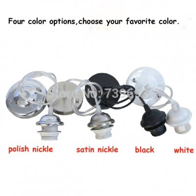 e27 pendant light lamp holder, e27 100cm cable lamp socket base home lighting lamp diy holder adapter 5pcs/lot 4 color options