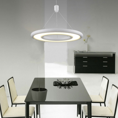 fashion ring led pendant lamp, 85-265v 18w led single head hanging lights, dining room home decoration lighting [modern-style-5538]