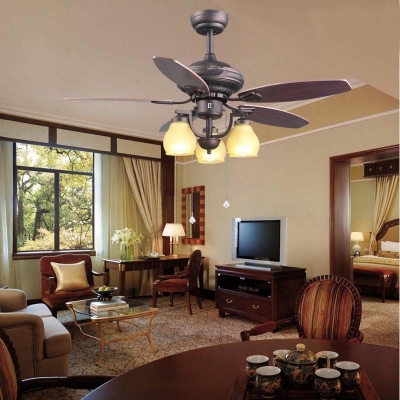 modern home living room original 52 inch 3 led holder wood blade ceiling fans with lights bronze ceiling lamp e27 lamp holder