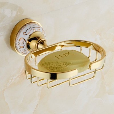 modern wall mounted golden brass bathroom accessories soap dishes bathroom soap dish holder jr-503k