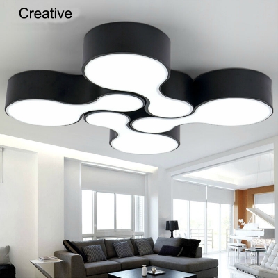 new 2015 modern led ceiling lights for living room bedroom 12w acrylic shade+iron body balcony kitchen dining room ceiling lamp