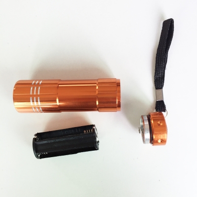 orange 2015 mini aluminum portable uv ultra violet blacklight 9 led flashlight uv flashlight torch light lamp flashlight [supper-bright-flashlight-5900]