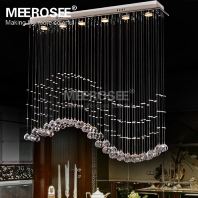 rectangle crystal chandelier light fixture crystal curtain wave lamp for ceiling dining room prompt guanrantee [ceiling-light-1256]