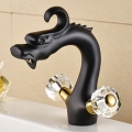 retro black chinese dragon faucet bathroom basin sink mixer tap noble gorgeous bath faucet torneira banheiro hj-8518h