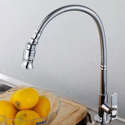 single cold single handle kitchen swivel basin sink vessel faucet vanity faucet brass mixer tap chrome crane 50725