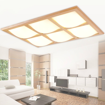 surface mounted modern oak led ceiling lights for living room bedroom wooden led light fixture lampara de techo lighting [oak-wooden-led-ceiling-lights-7644]