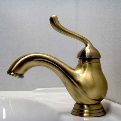 vintage antique brass faucet bathroom teapot shape design sink basin faucets deck mounted water tap