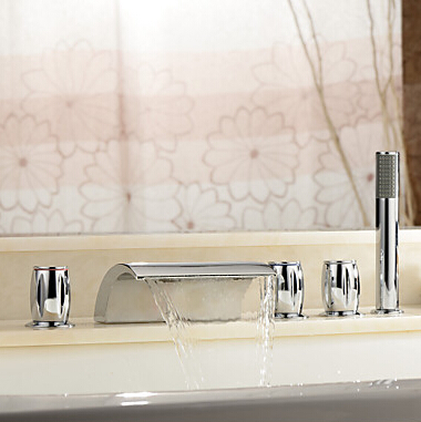 bath tub faucet bathtub mixer 5pcs wide waterfall faucet bath shower mixer tap