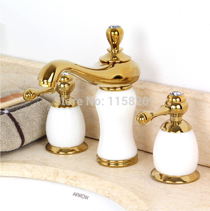 luxury torneira vintage brass &cold marble vintage wash basin copper gold faucets/bathroom mixer tap e-72