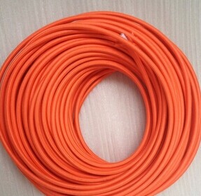 50meters/lot orange color electrical copper cable fabric covered pendant lamp wire