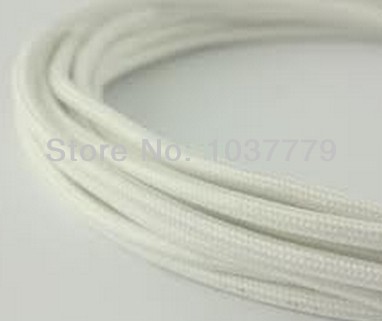 50meters/lot -selling fabric coated wire 2x0.75 silicon wire white color