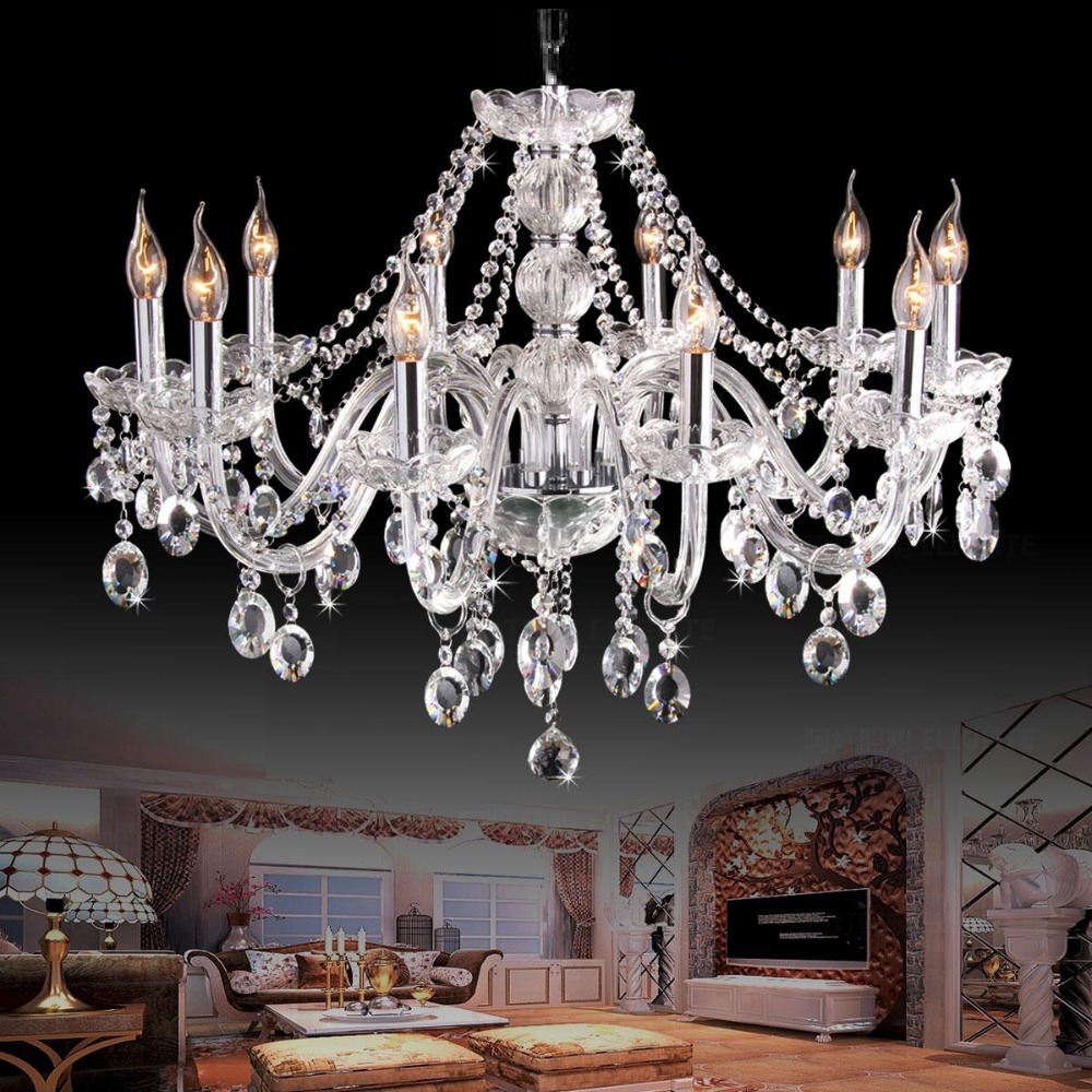 10 light chandelier luxury k9 crystal chandelier lighting modern crystal living room bedroom chandelier