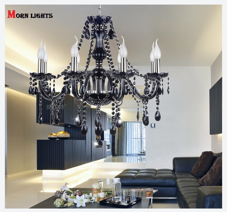 chandelier lighting modern crystal black chandelier lights blacklighting fashion crystal chandelier light