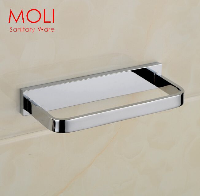 luxury bathroom towel holder square bath towel ring solid brass copper chrome bathroom accessories