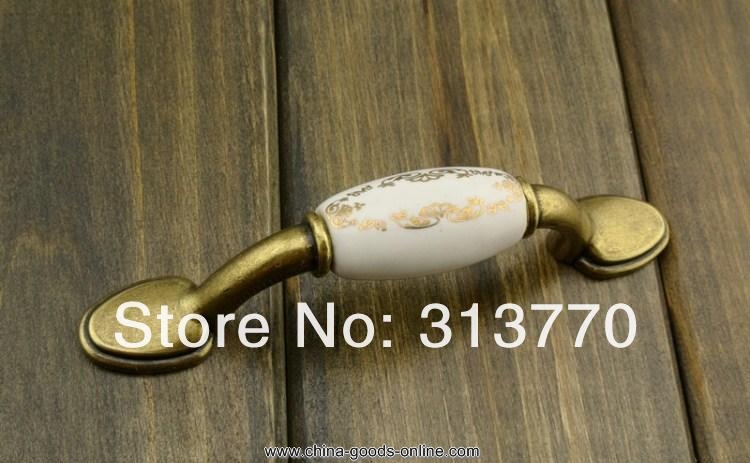 76mm ceramic kitchen cabinet knobs handles furniture cabinet hardware dresser cupboard door handles - Click Image to Close