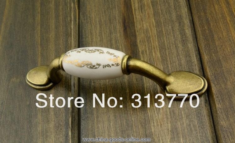 76mm ceramic kitchen cabinet knobs handles furniture cabinet hardware dresser cupboard door handles - Click Image to Close