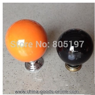 ceramic cabinet knob, cabinet door knob, orange or black 100pcs/lot