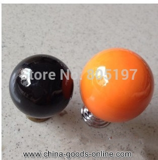 ceramic cabinet knob, cabinet door knob, orange or black 100pcs/lot - Click Image to Close