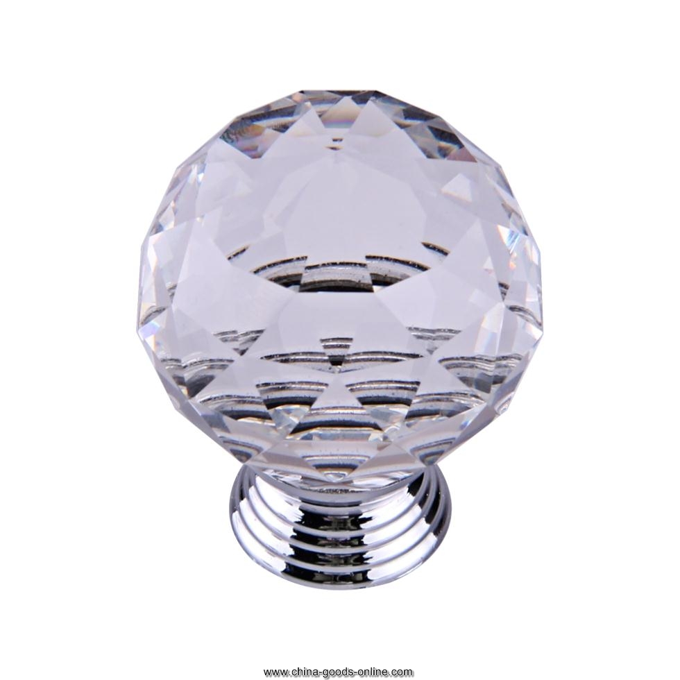 clear round crystal glass cabinet drawer door pull knobs handles 40mm - Click Image to Close