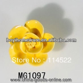 new design handmade flower ceramic knobs handles cabinet pull kitchen cupboard knob kids drawer knobs mg1097