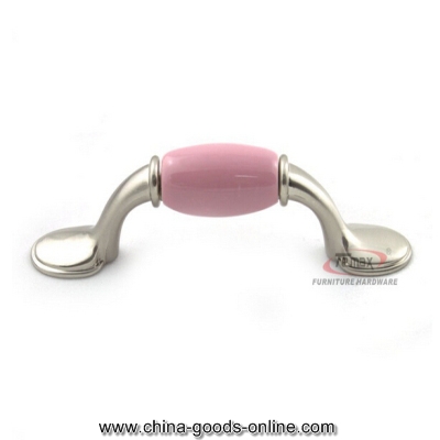 10pcs/lot pink ceramic lovely cute cabinet handle girl bedroom dresser knob drawer handle pull