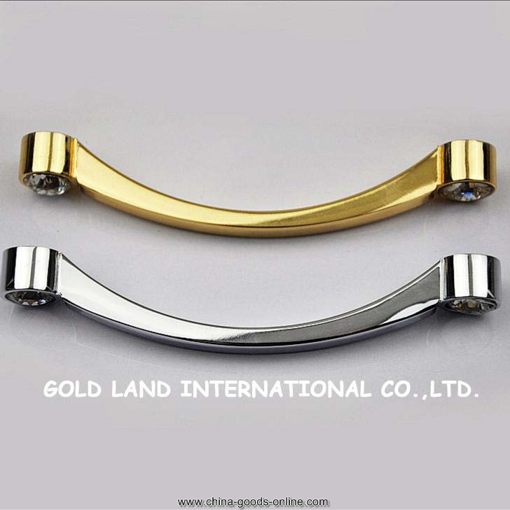 160mm k9 crystal glass 24k golden color cabinet handle drawer furniture handle wardrobe handle - Click Image to Close