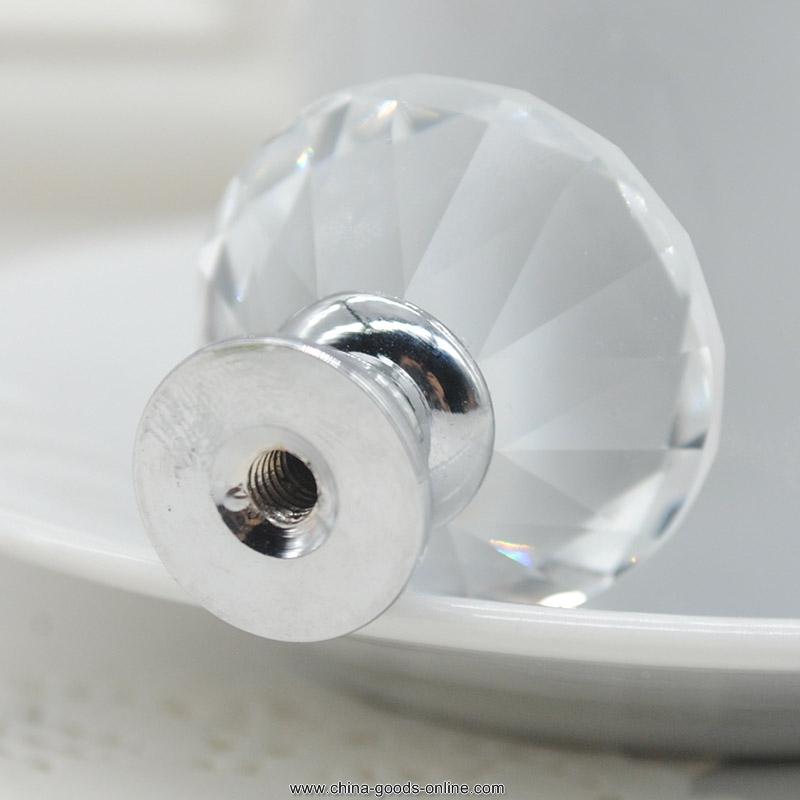 1pcs cabinet knobs and handles 30*40mm diamond crystal glass door drawer cabinet furniture handle knob screw x60*jj0264w#m2 - Click Image to Close