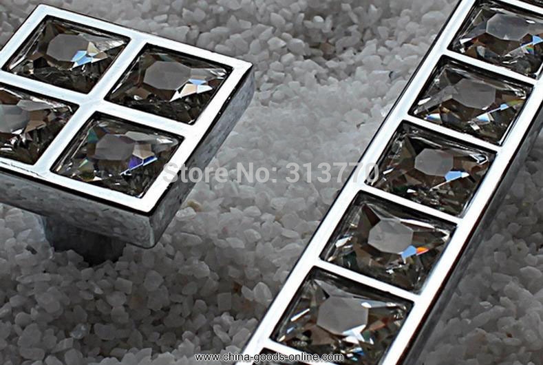 96mm k9 crystal glass cabinet drawer furniture handles - Click Image to Close